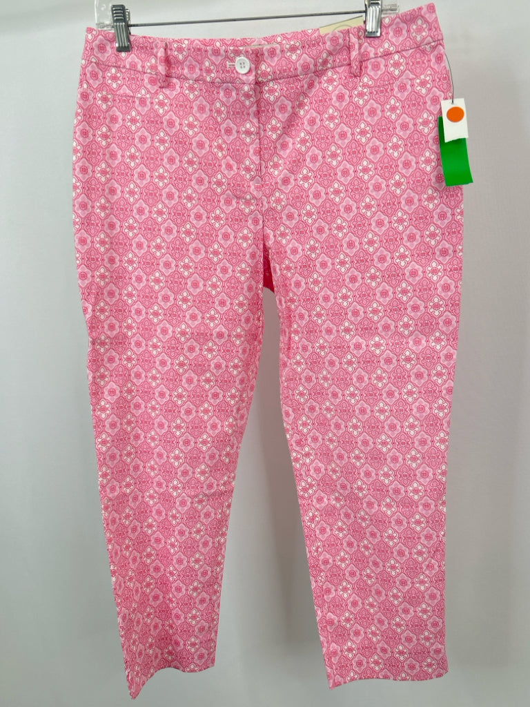 TALBOTS Size 10P Pink Print Pants