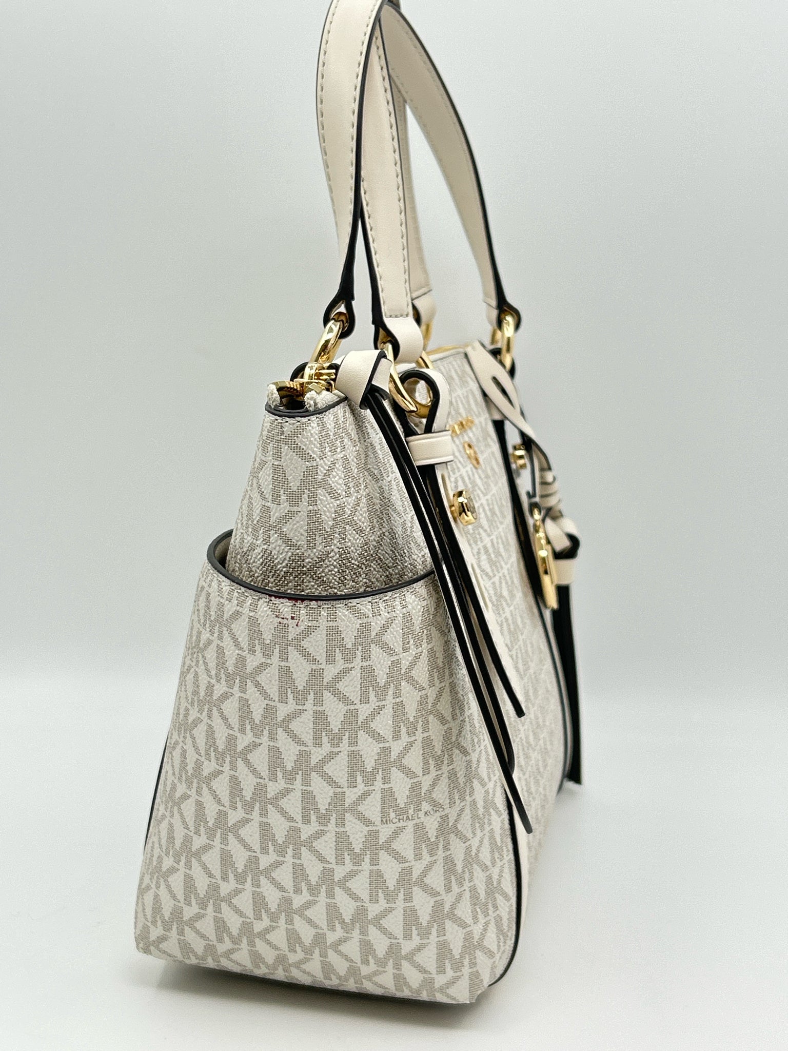 MICHAEL KORS WHITE AND GRAY Women Tote