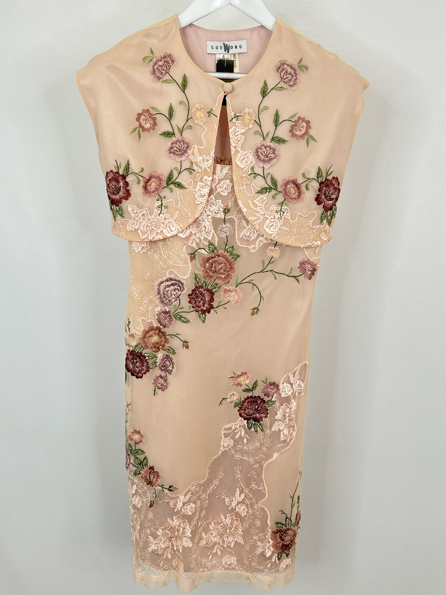 SUE WONG Size 6 light pink Women 2-Piece w/dress