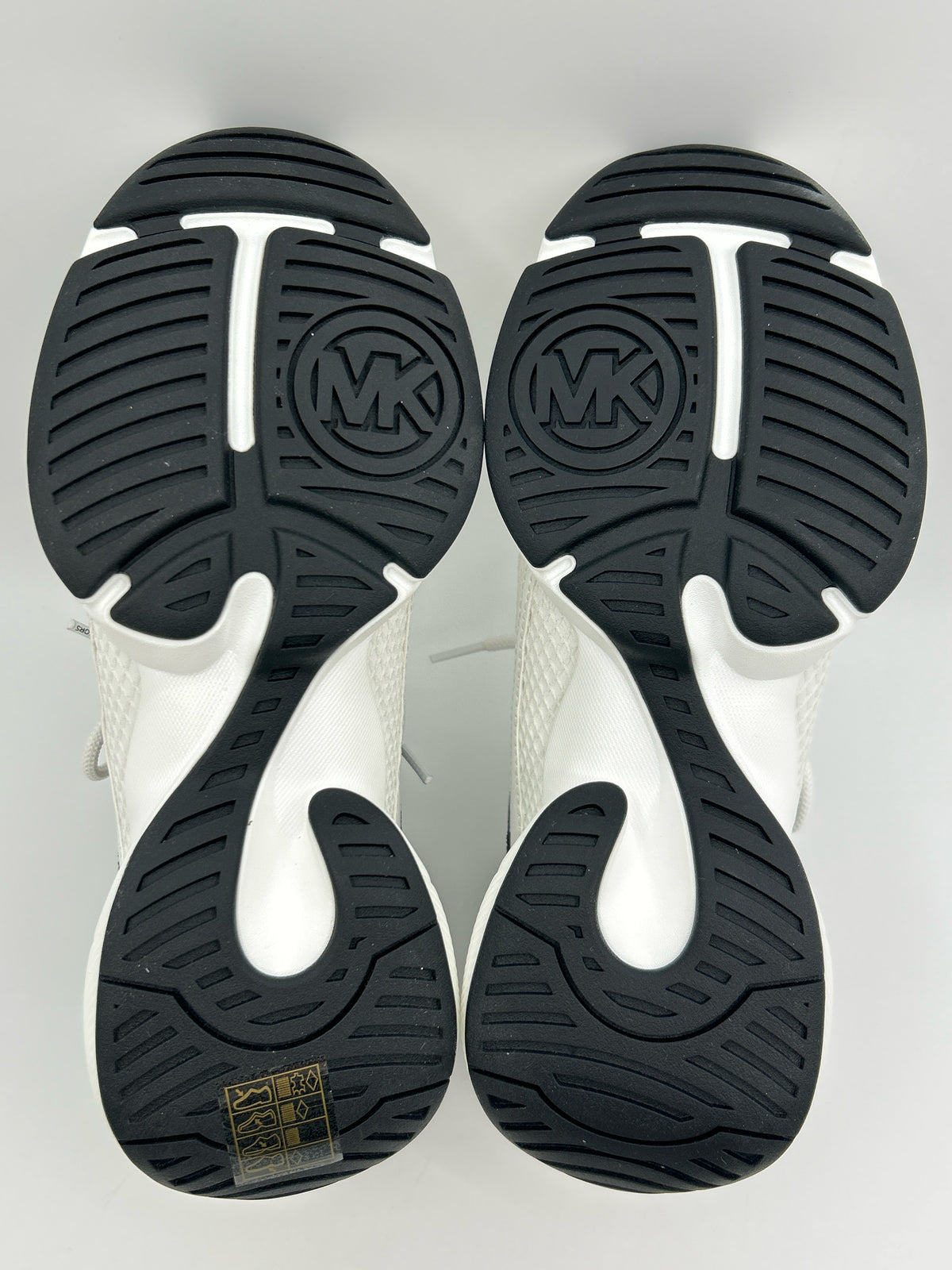 MICHAEL MICHAEL KORS Size 8.5M WHITE AND BROWN Women Sneakers