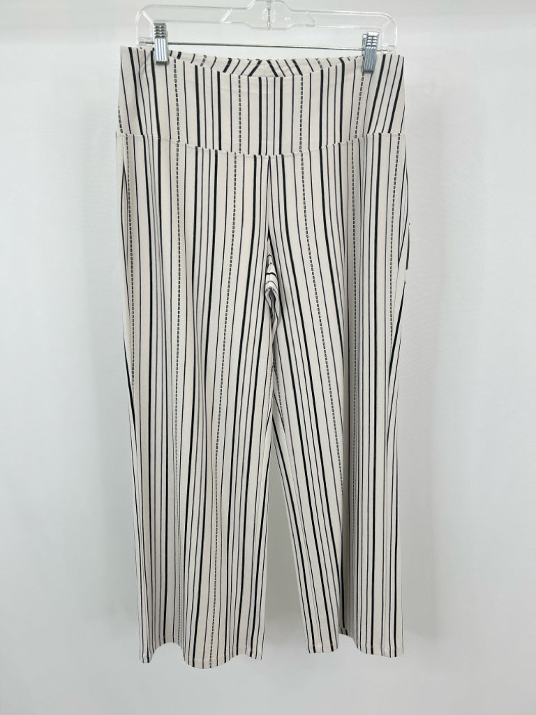 HABITAT Women Size S Off White Striped Print Pants