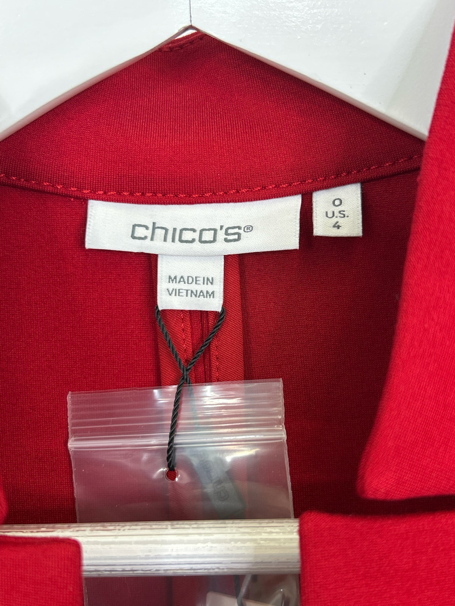 CHICO'S Size 4 Red Women Blazer