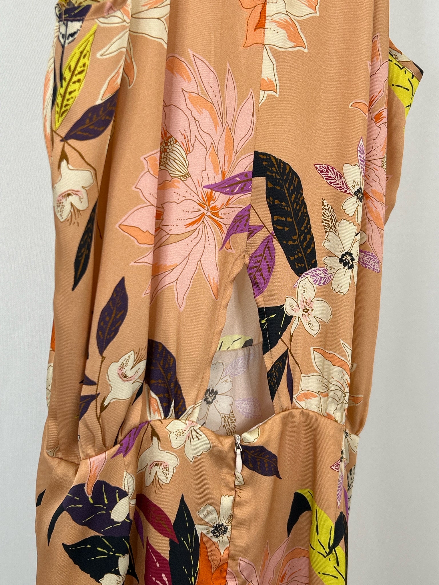 KRISA Size M Peach Print Women Dress