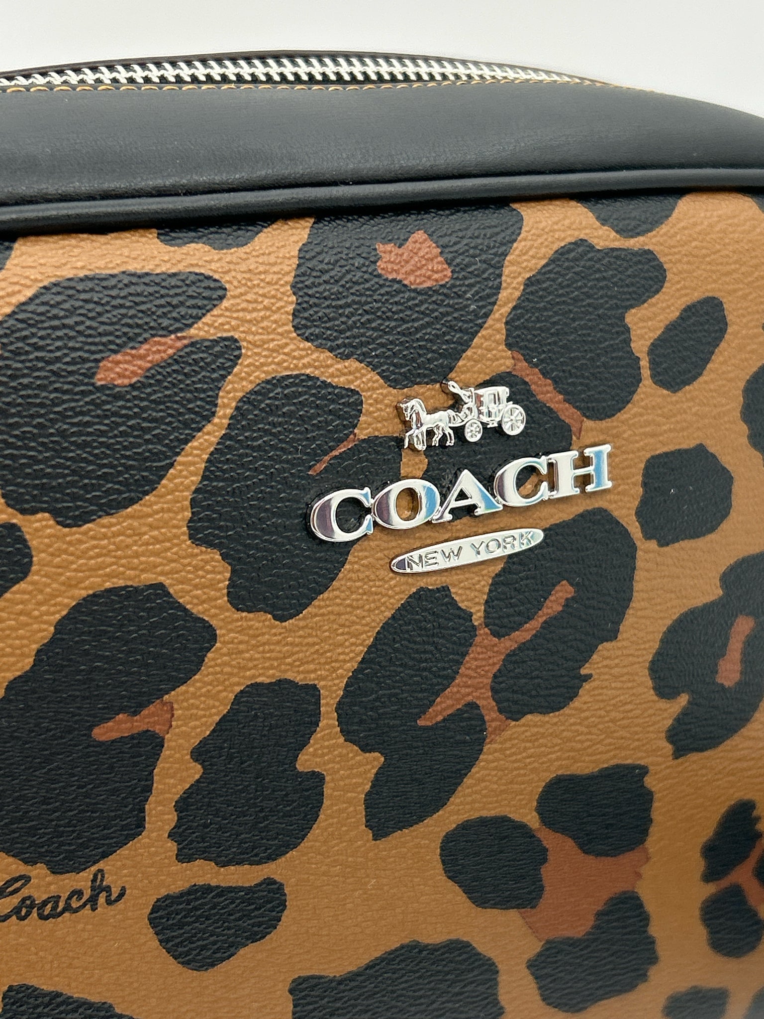 COACH Tan and Black Women Purse