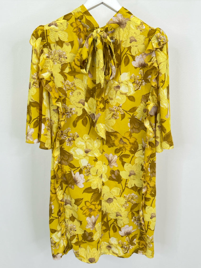 HAPPY NATURE Size M Yellow and brown Women's Dress