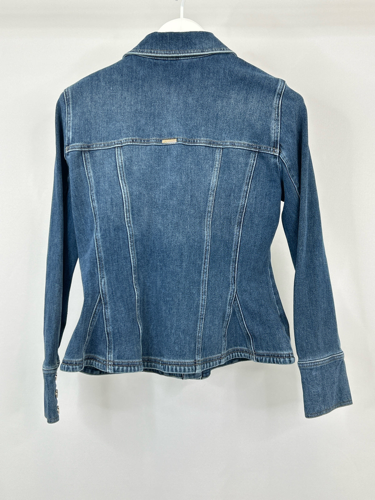 White House Black Market Size M BLUE DENIM Women Jacket