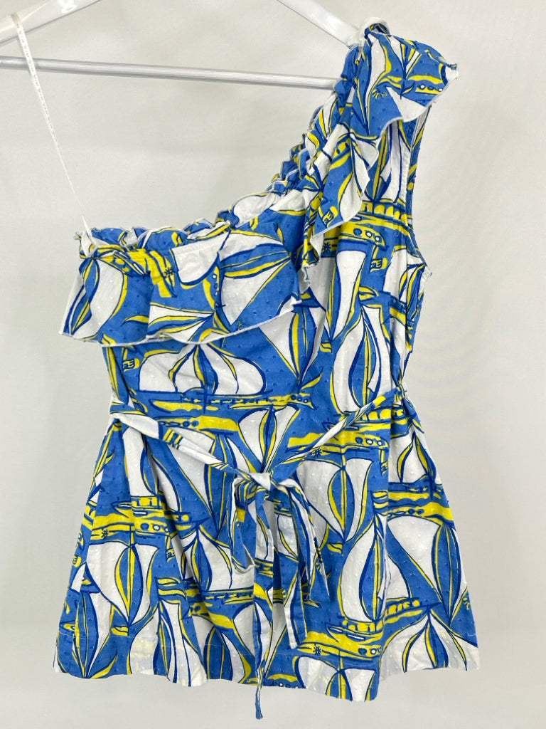 LILLY PULITZER Size S Blue Print Women's Top