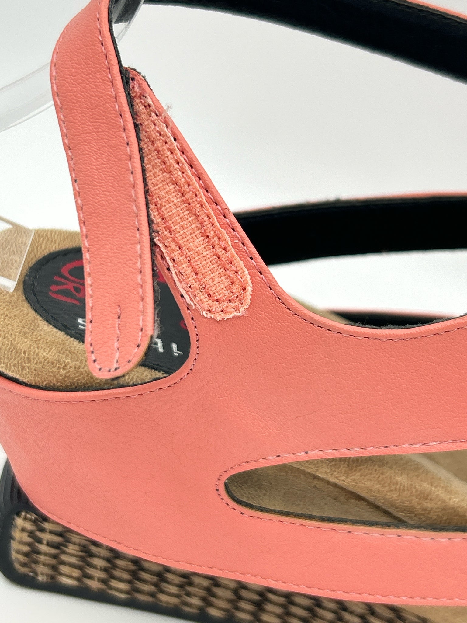 Modzori Size 8 CORAL AND BLACK Women Sandal