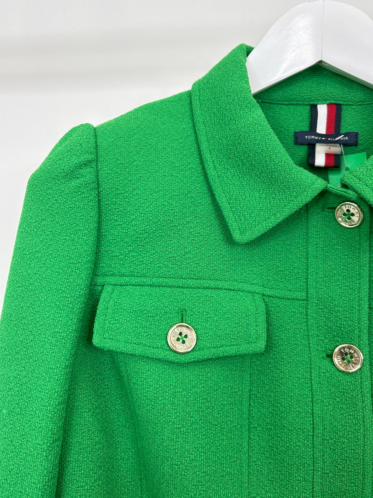 TOMMY HILFIGER Size 8 Green Women Jacket