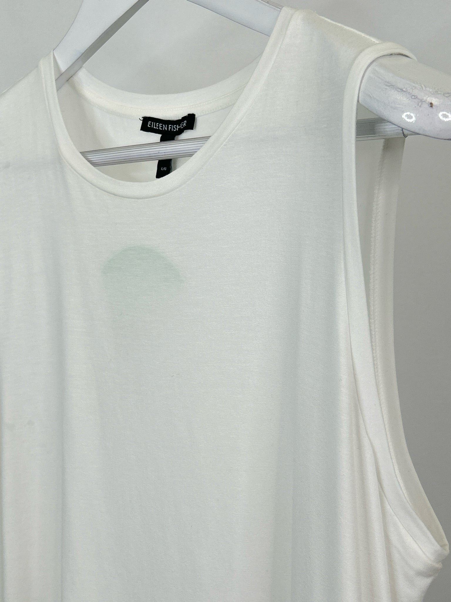 EILEEN FISHER Size L White Women's Tank Top