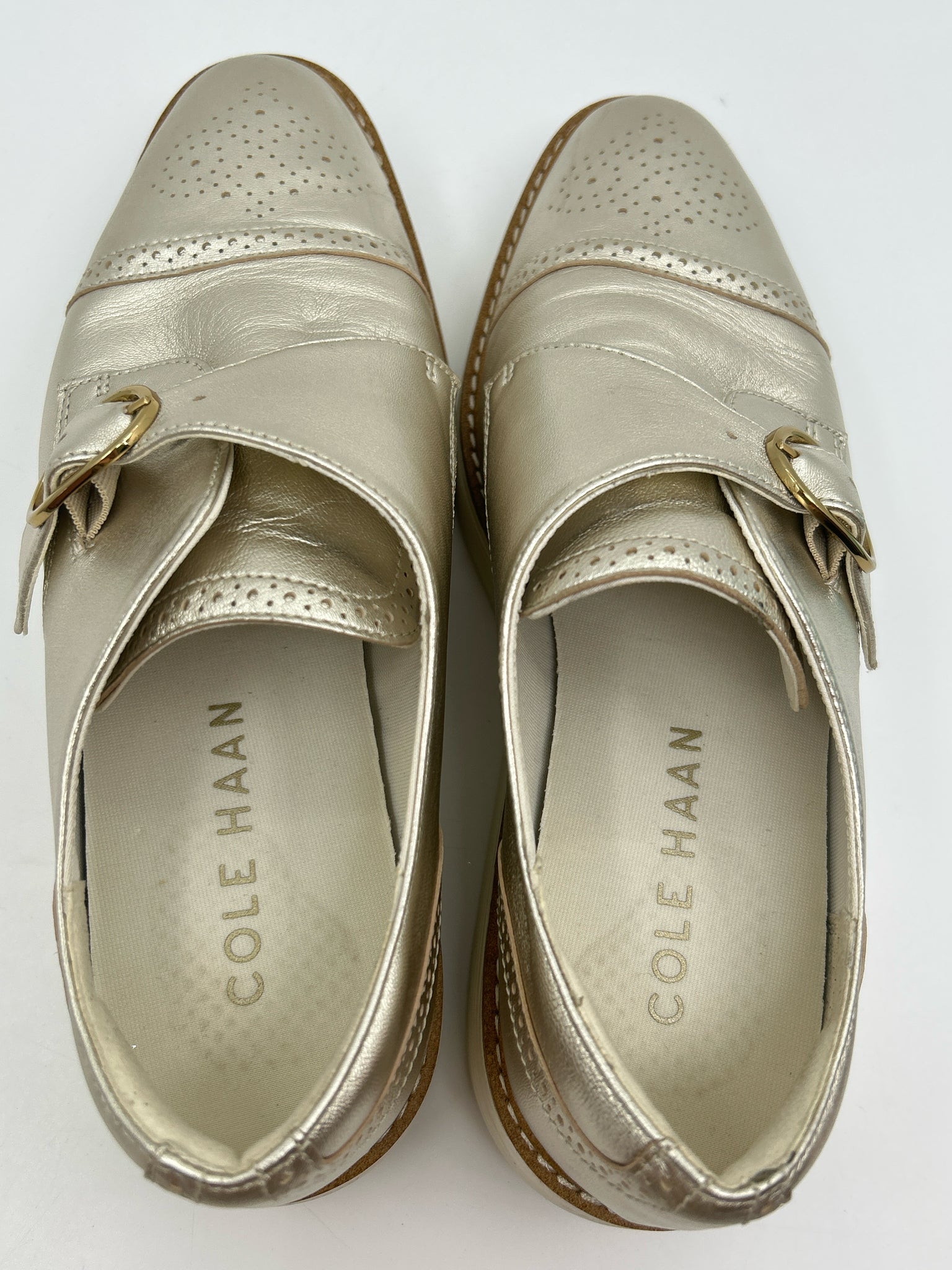 COLE HAAN Size 9B Gold Women Loafer