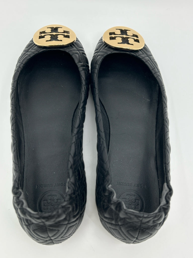 TORY BURCH Women Size 7M Black Quilted Flats