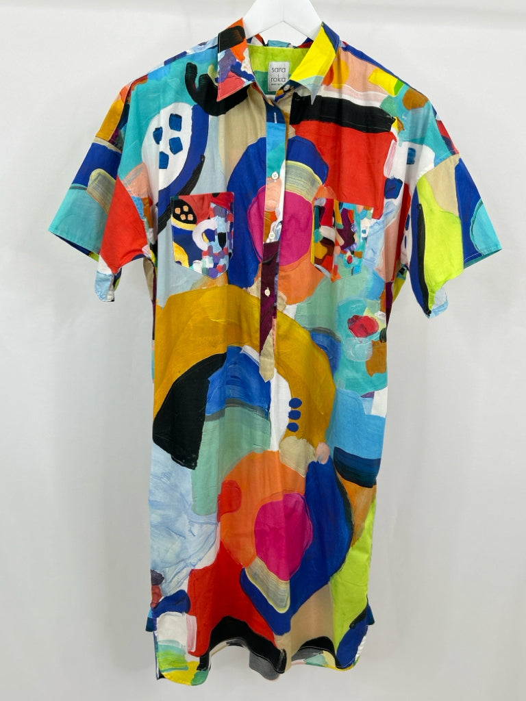 Sara Roka Women Size 46 Multi-Color Dress