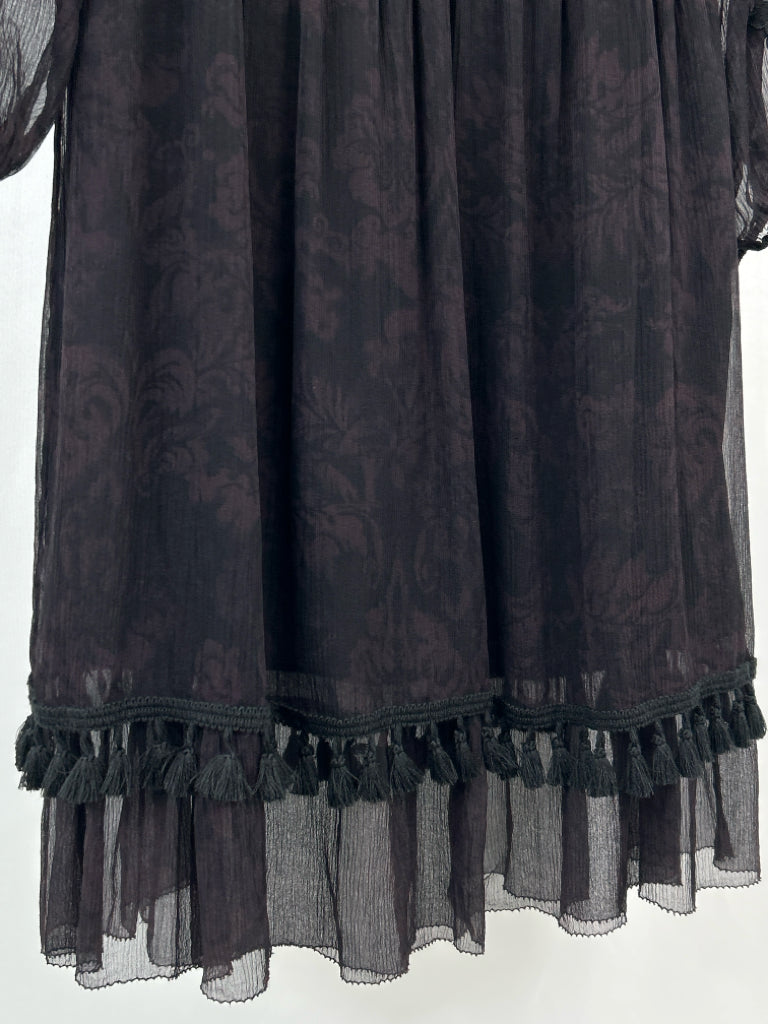 ELIE TAHARI Size M PURPLE AND BLACK Women's Dress