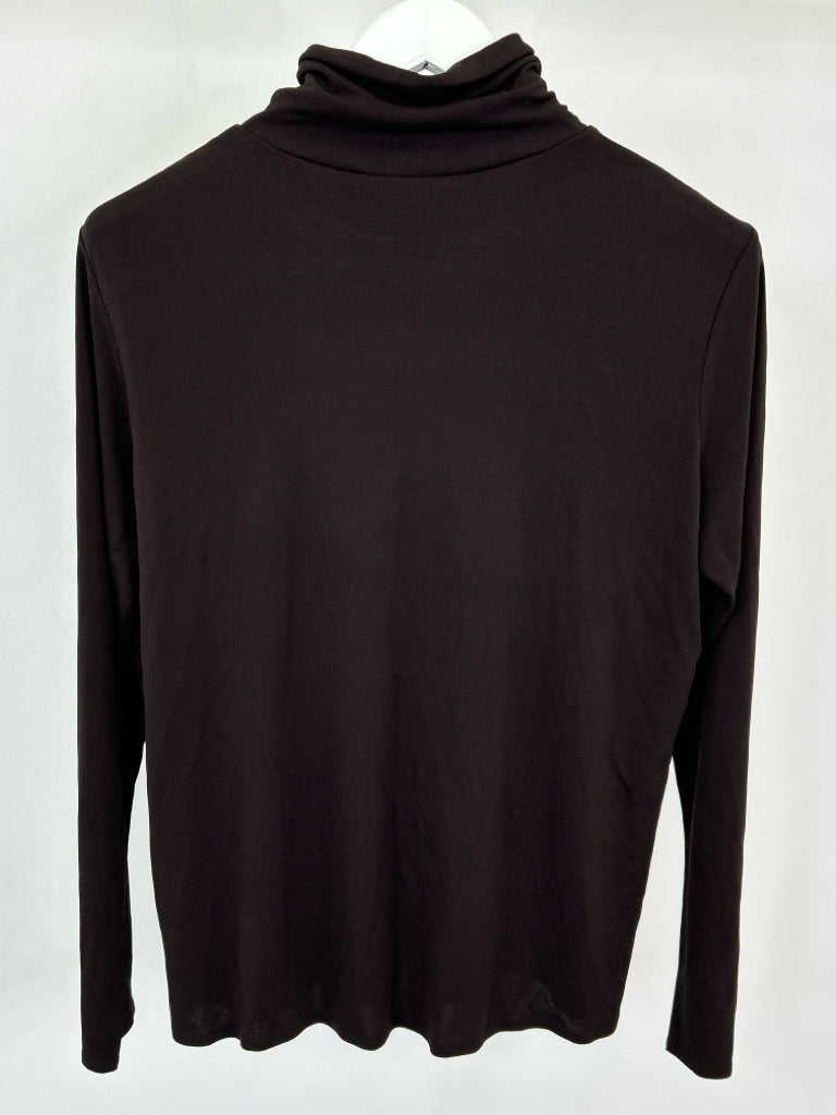 EILEEN FISHER Women Size L Brown Turtleneck