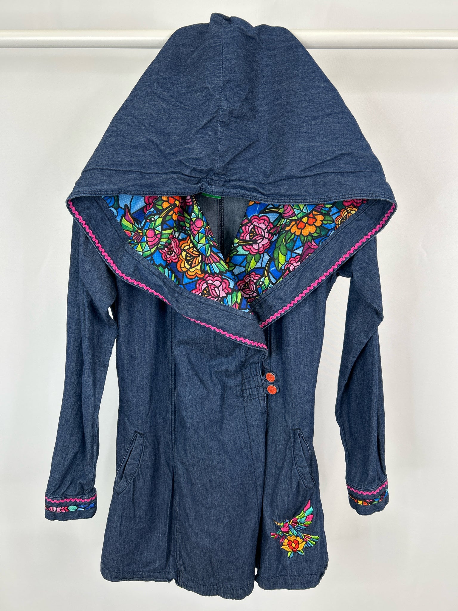 AY GUEY Size M BLUE DENIM Women Jacket