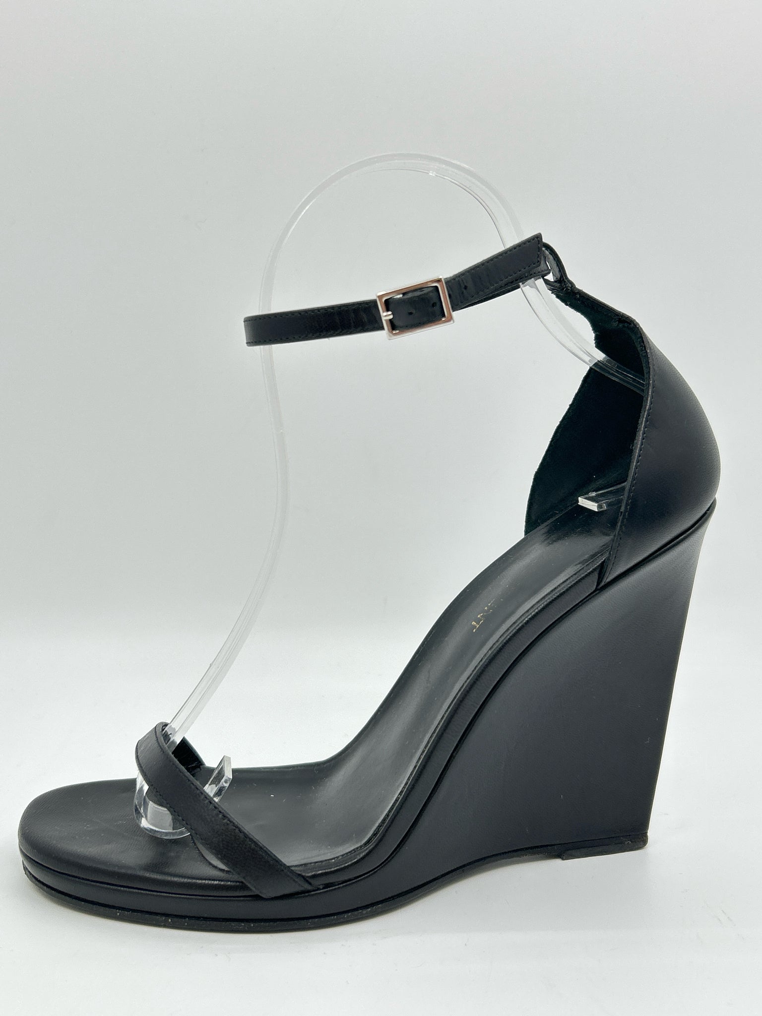 SAINT LAURENT Size 38.5 Black Women Sandal