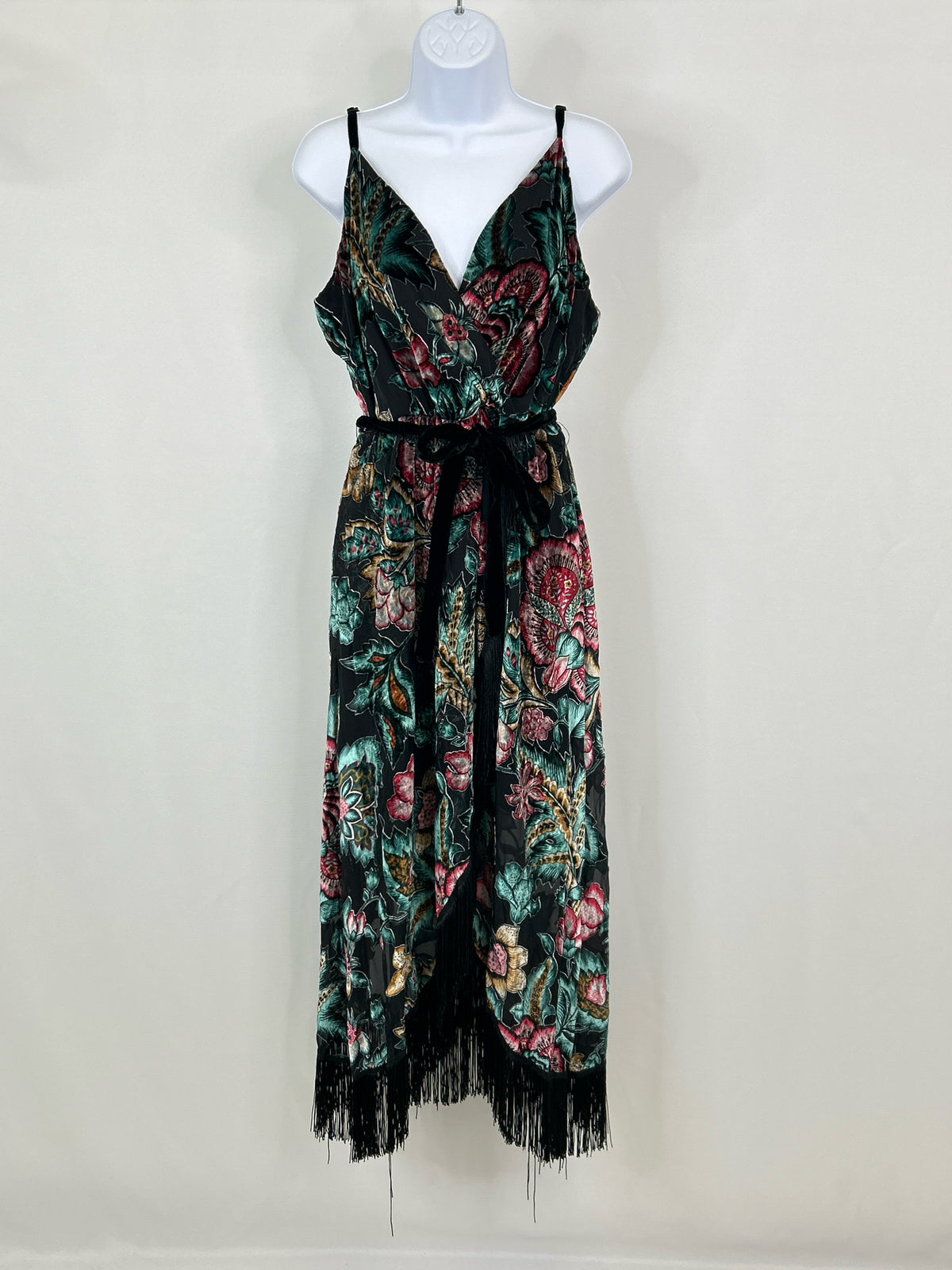 BOSTON PROPER Size 8 Black Floral Women Dress NWT