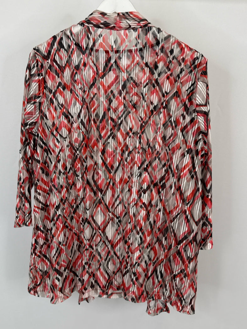 KASPER Size 1X red and white Women 2-piece Set