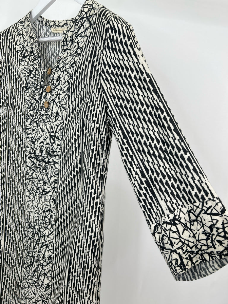 SOFT SURROUNDINGS Size XS Black Print Women's Dress NWT