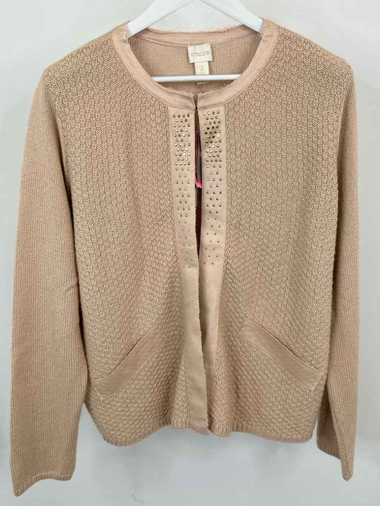 CHICO'S Women Size XL BLUSH Cardigan