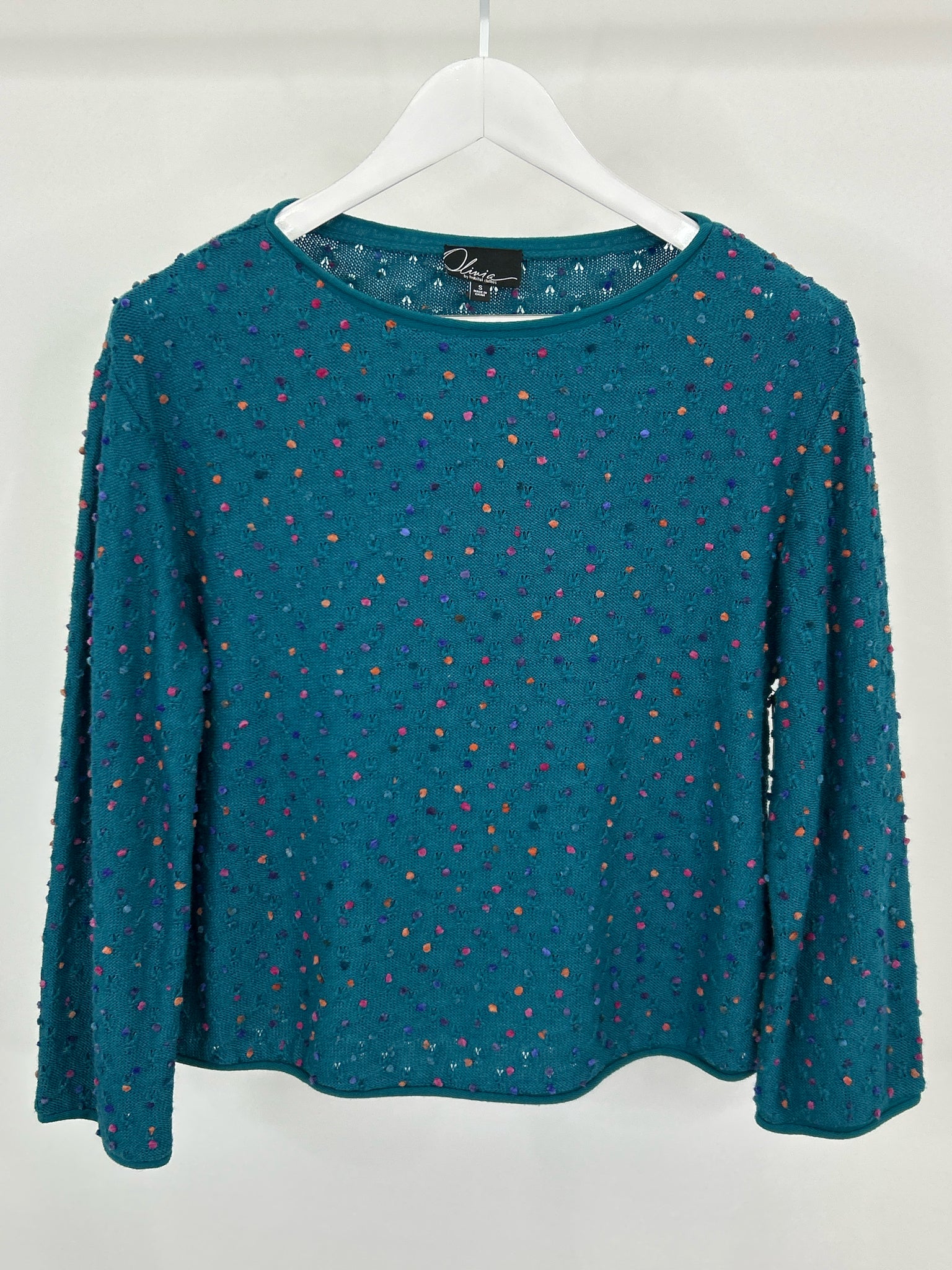 OLIVIA BY HABITAT CLOTHES Size S Teal Women Sweater