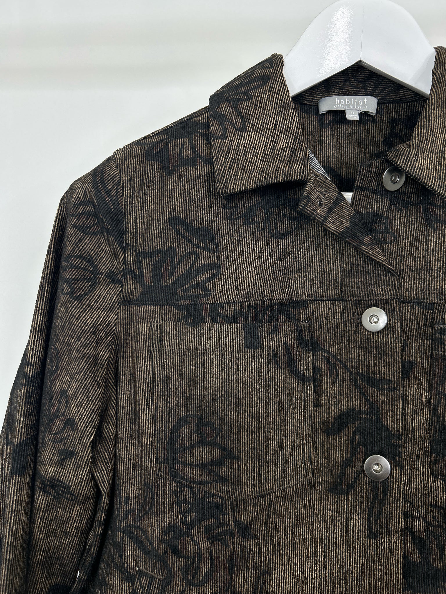 HABITAT Size S Brown Print Women Jacket