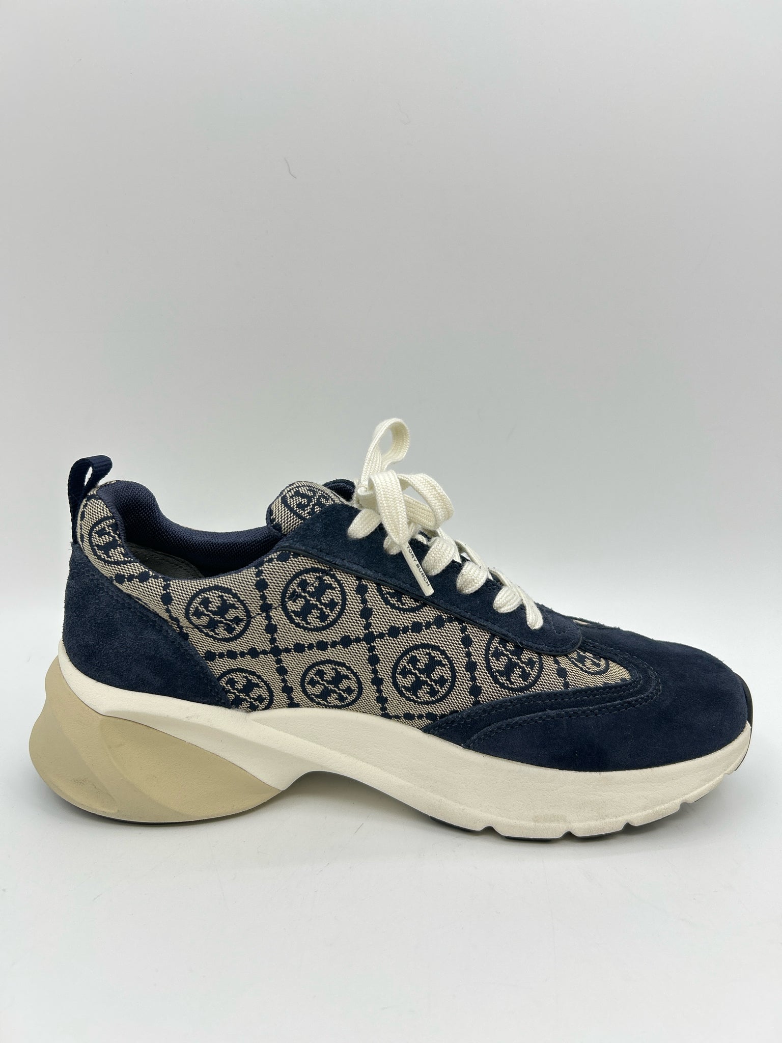 TORY BURCH Size 9.5 Navy Women Sneakers