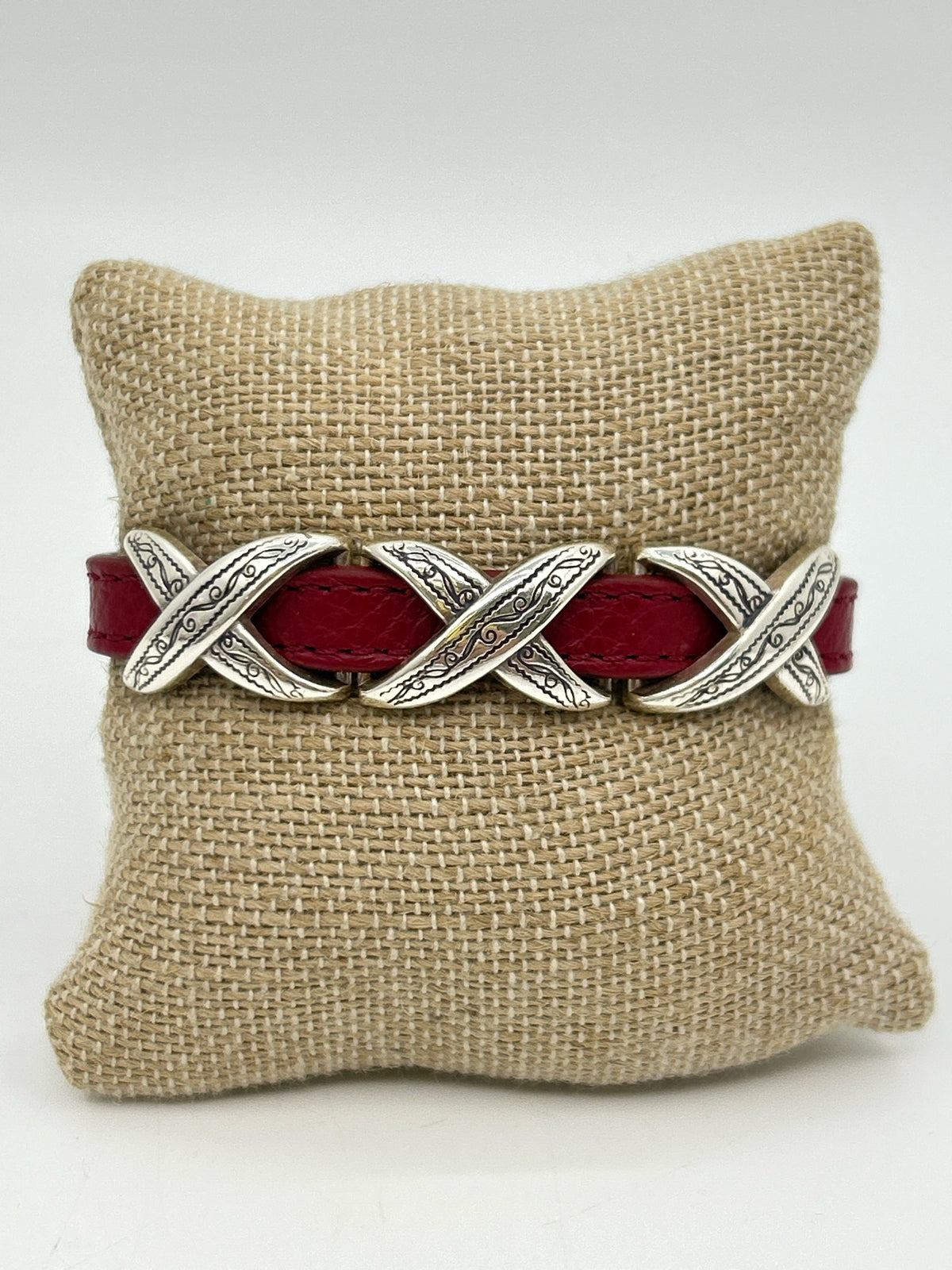 BRIGHTON Red & Silver Bracelet