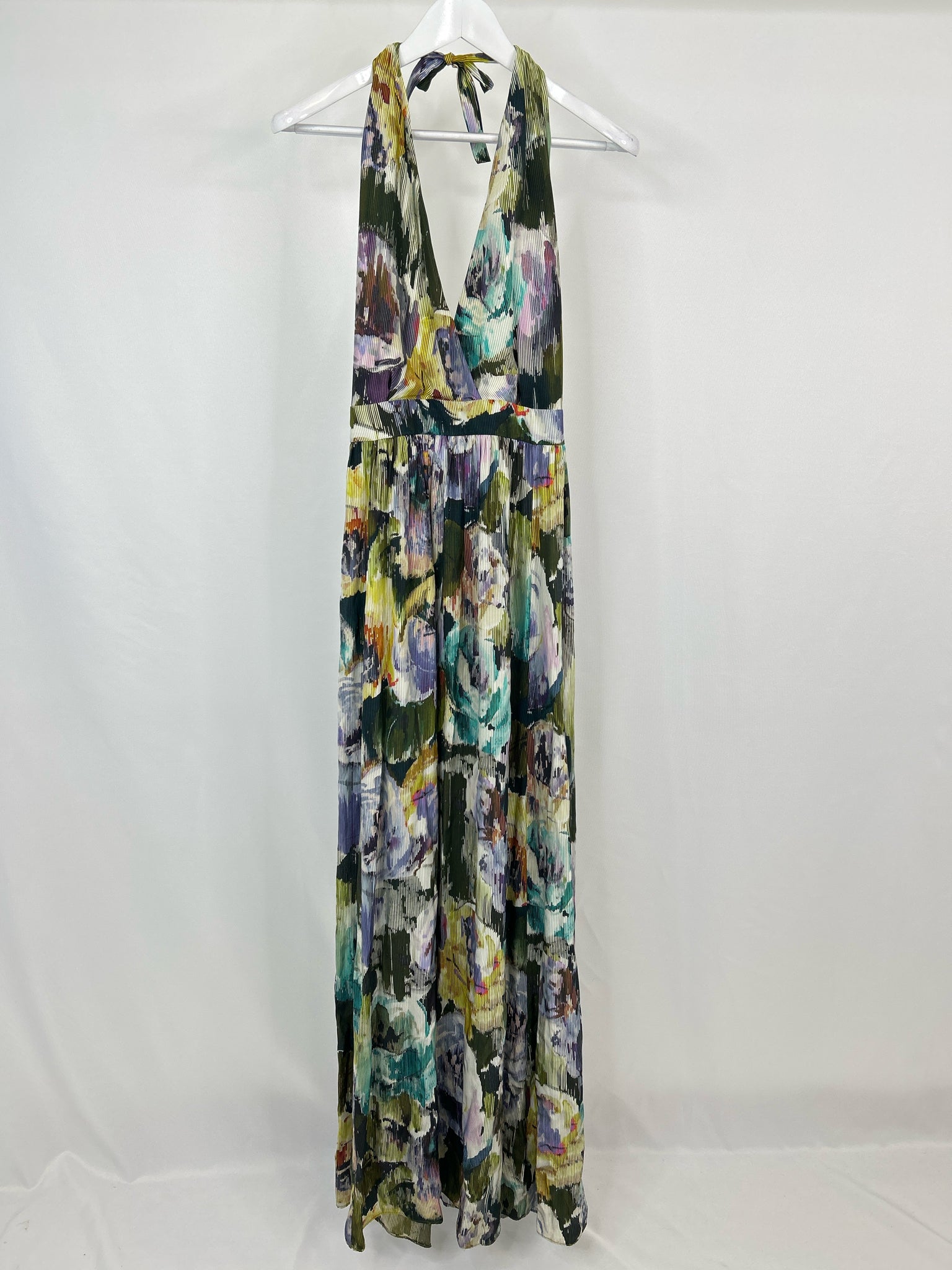 DOLORES PROMESA Size 38 Green Print Women Dress
