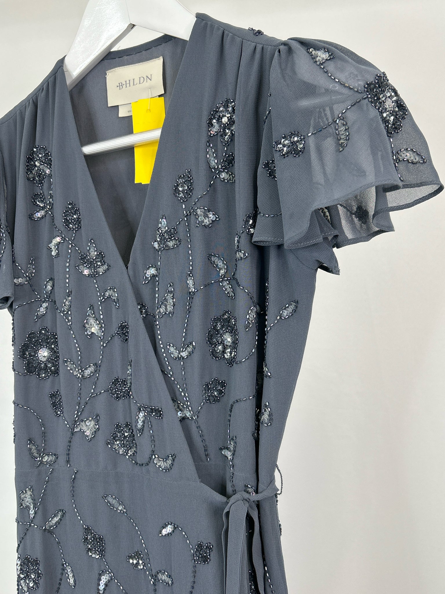 BHLDN Size 8 Blue Grey Women Dress