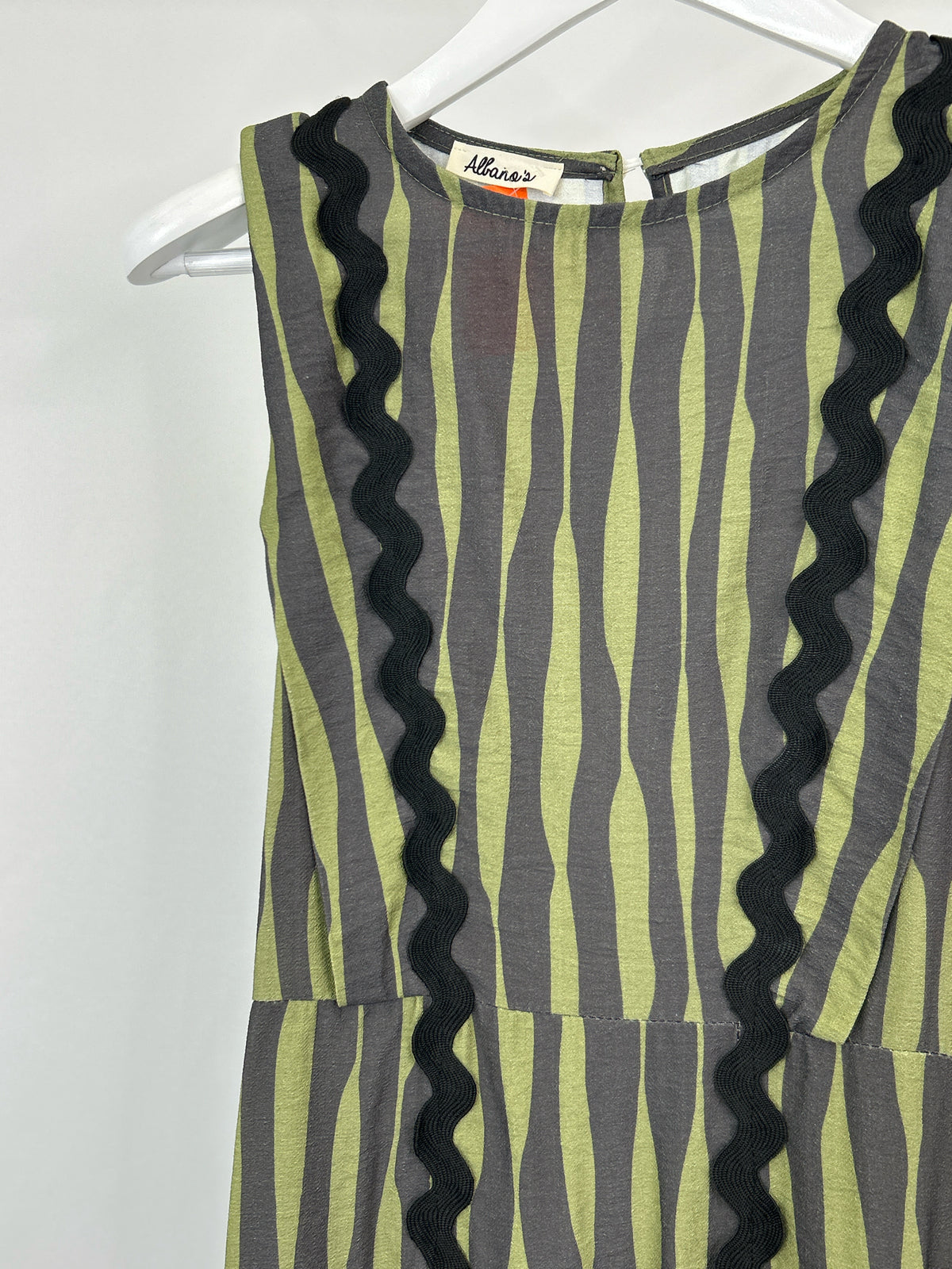 Albano's Size S GREEN AND BLACK Women Dress
