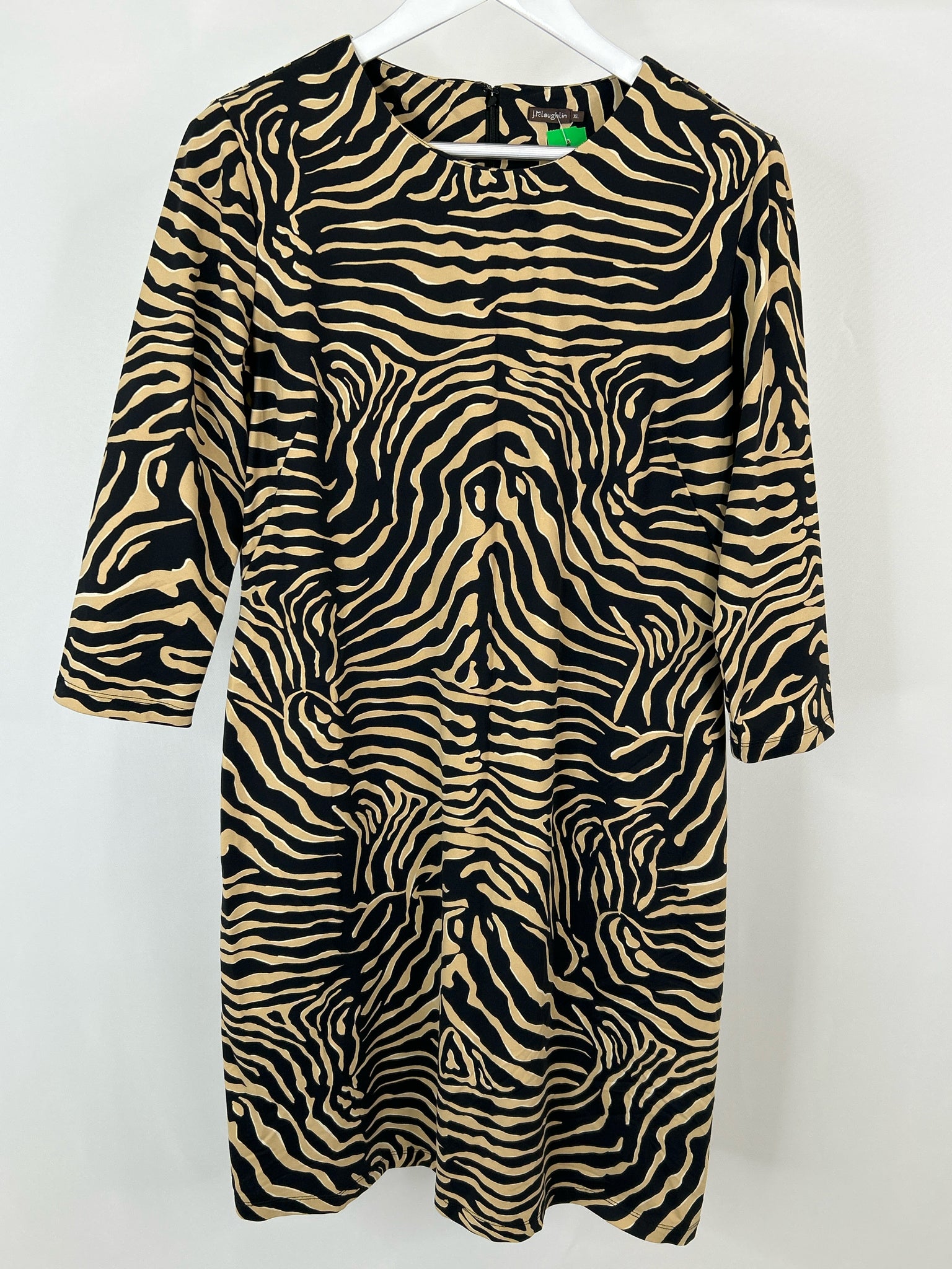 J MCLAUGHLIN Size XL BLACK & TAN Women Dress