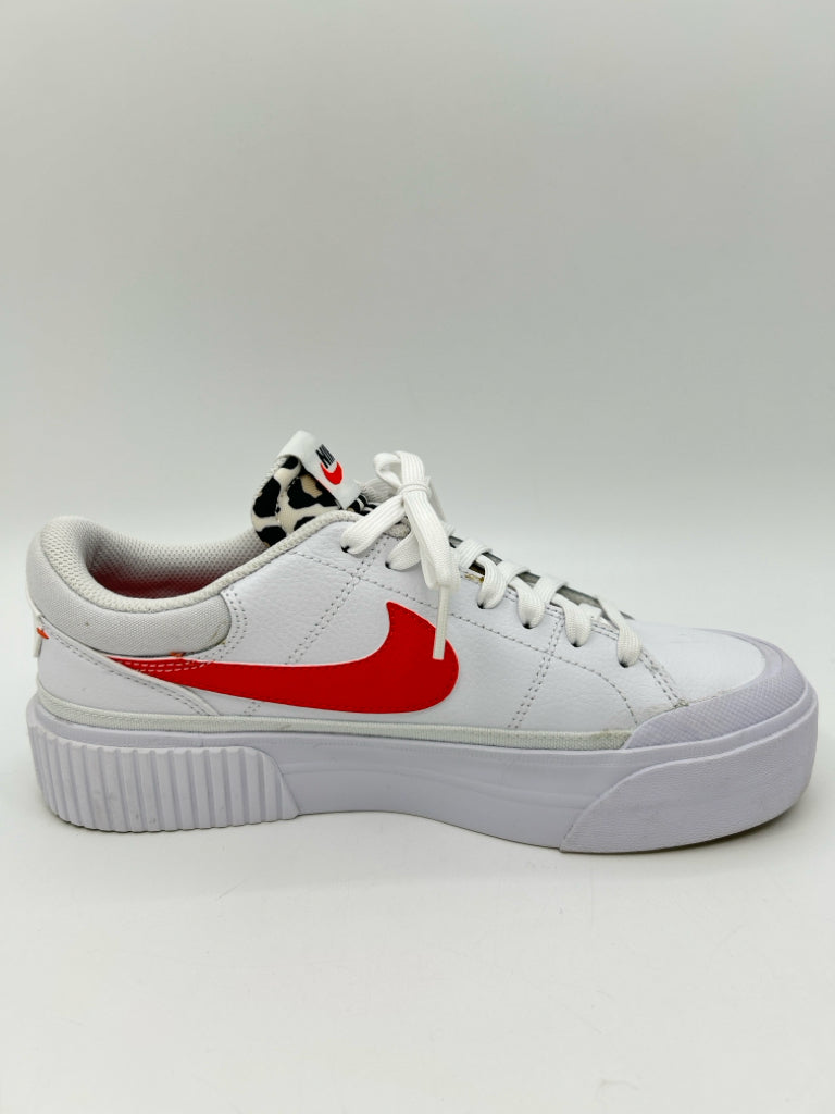 NIKE Size 8 WHITE AND ORANGE Women's Sneakers