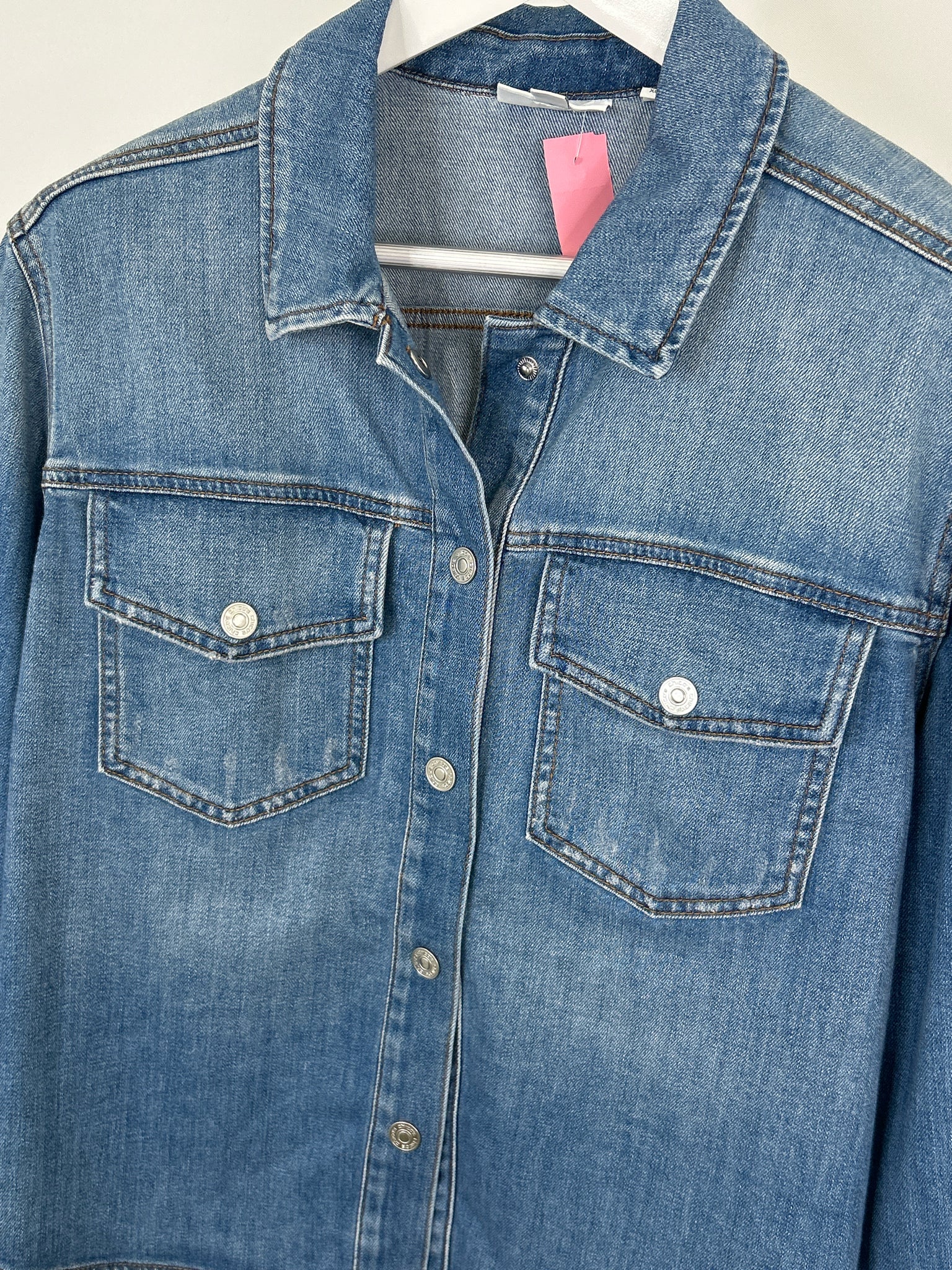 CHICO'S Size XL Blue Denim Women Shirt Jacket NWT