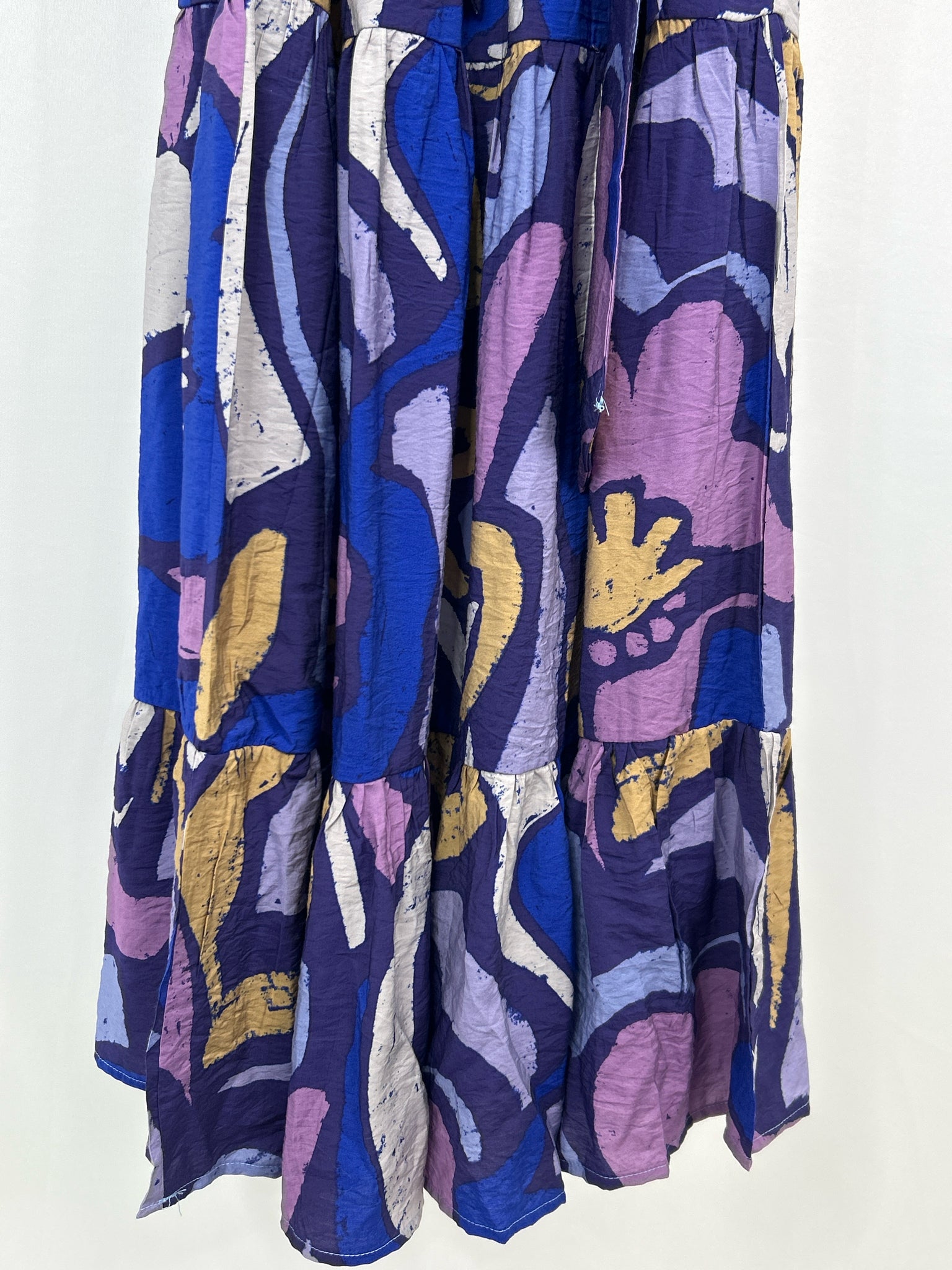 TCEC Size L Purple Print Women Dress