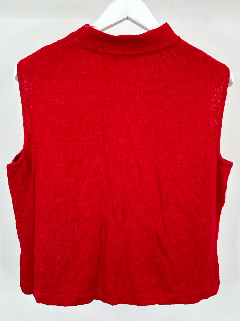 ST JOHN Women Size L Red Top