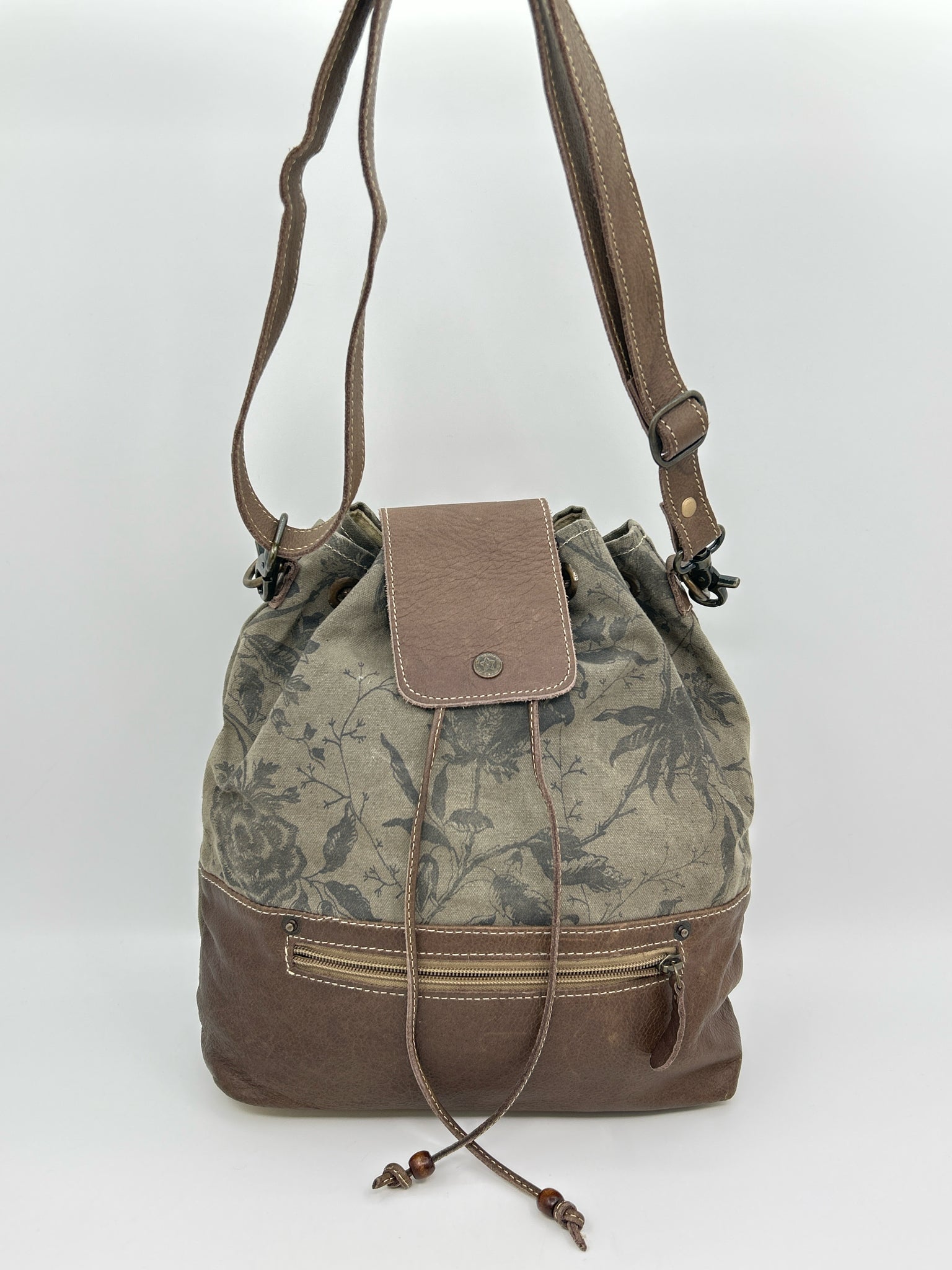 MYRA BAG Brown Print Women Purse
