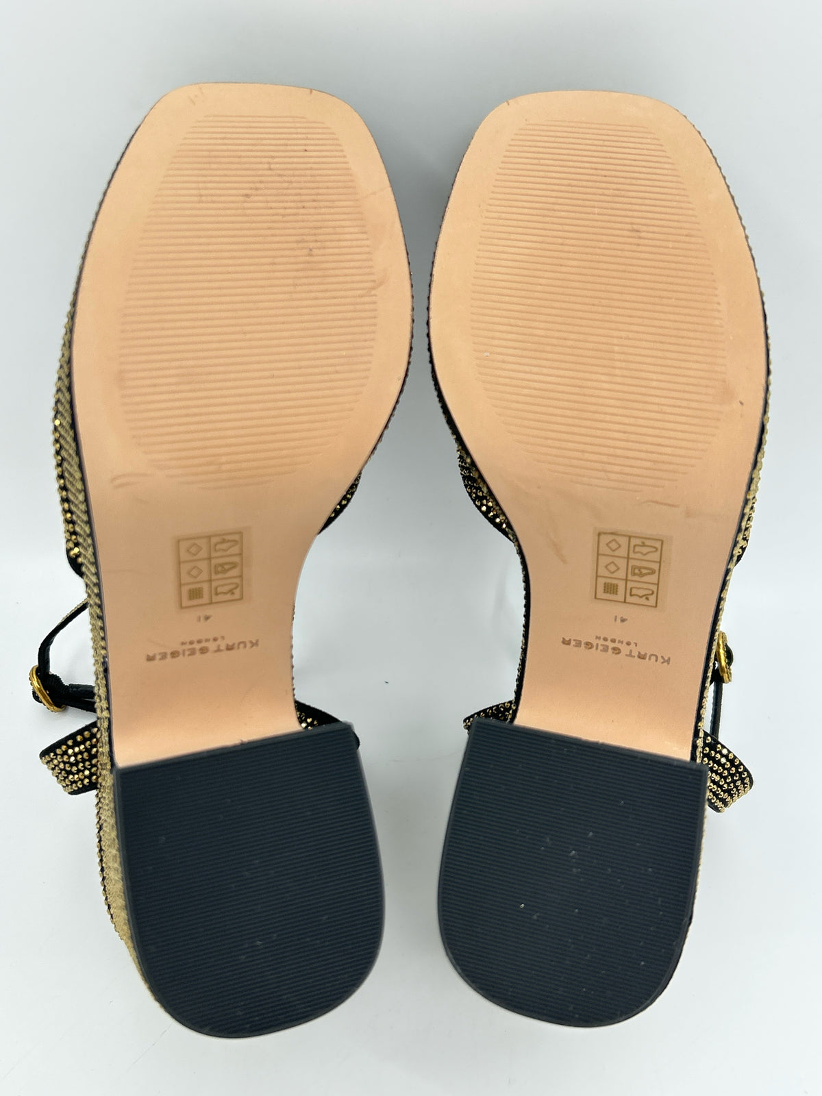 KURT GEIGER Size 41 GOLD AND BLACK Women Pumps