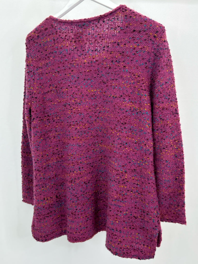 HABITAT Women Size L Purple Print Sweater