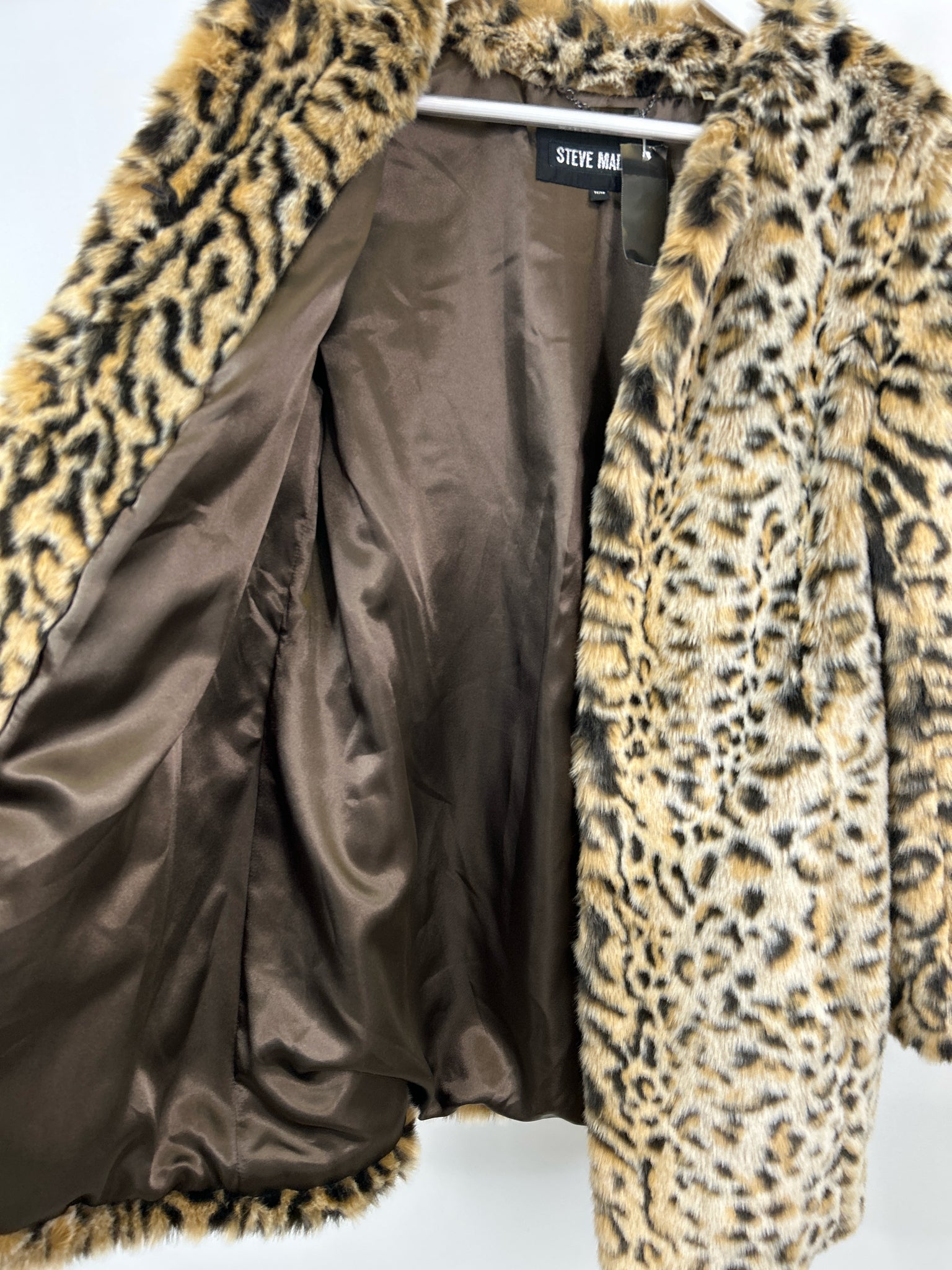 STEVE MADDEN Size M BEIGE AND BLACK Women Coat