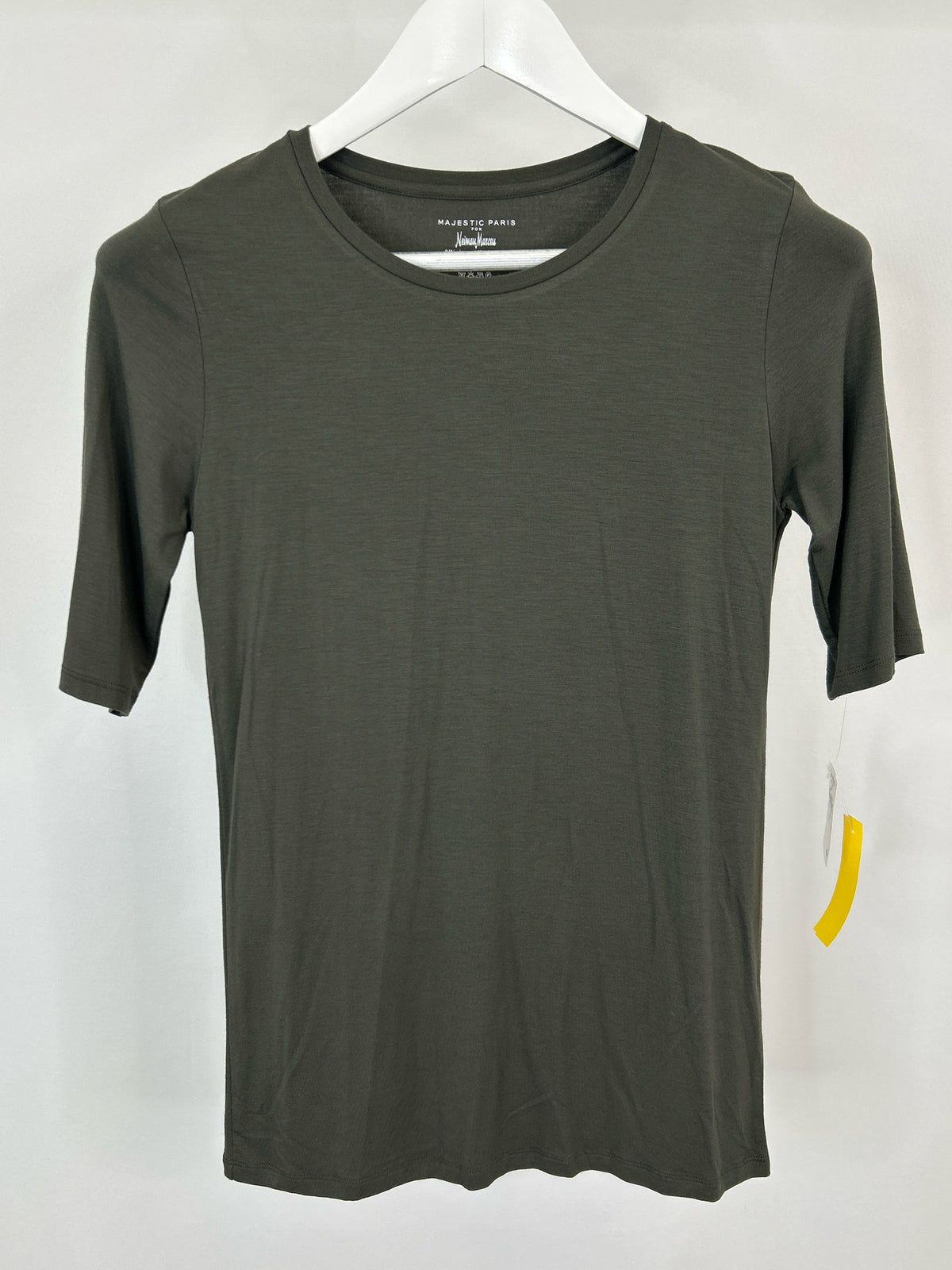 Majestic Paris Size M OLIVE Women T-shirt