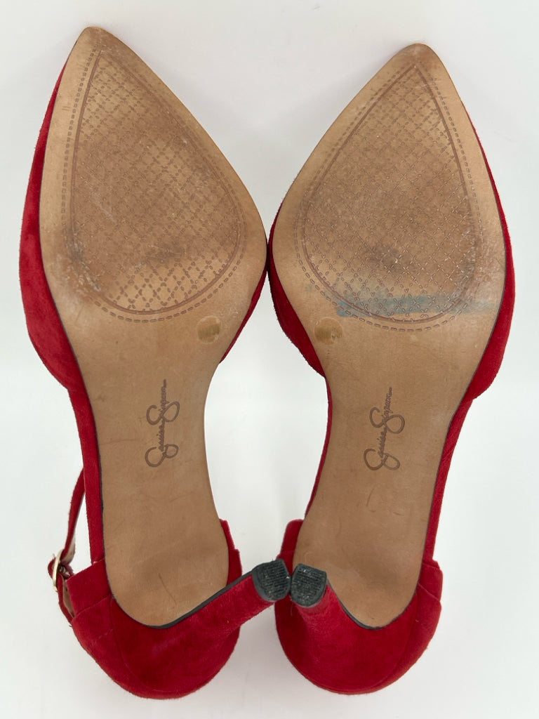 JESSICA SIMPSON Women Size 9M Red Pumps