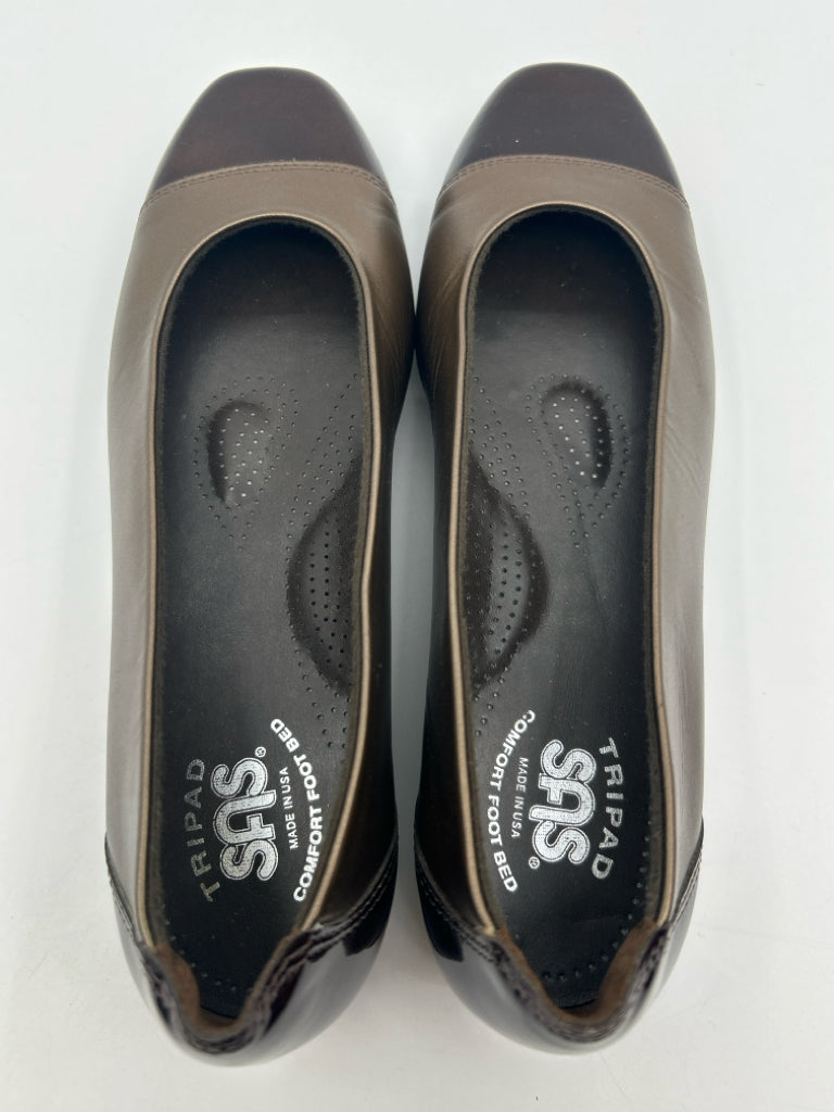 SAS Size 8N Brown Flats