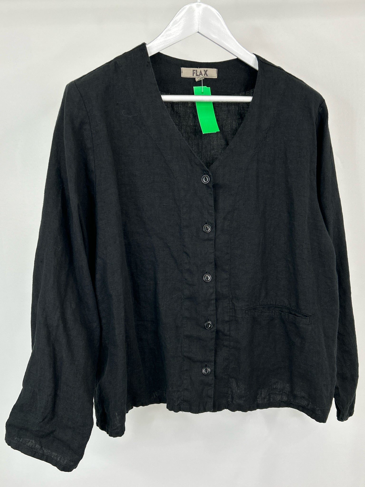 FLAX Size L Black Women Jacket