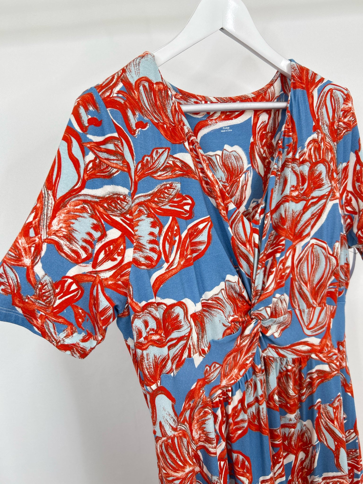 SOFT SURROUNDINGS Size XL BLUE AND RED Women Dress