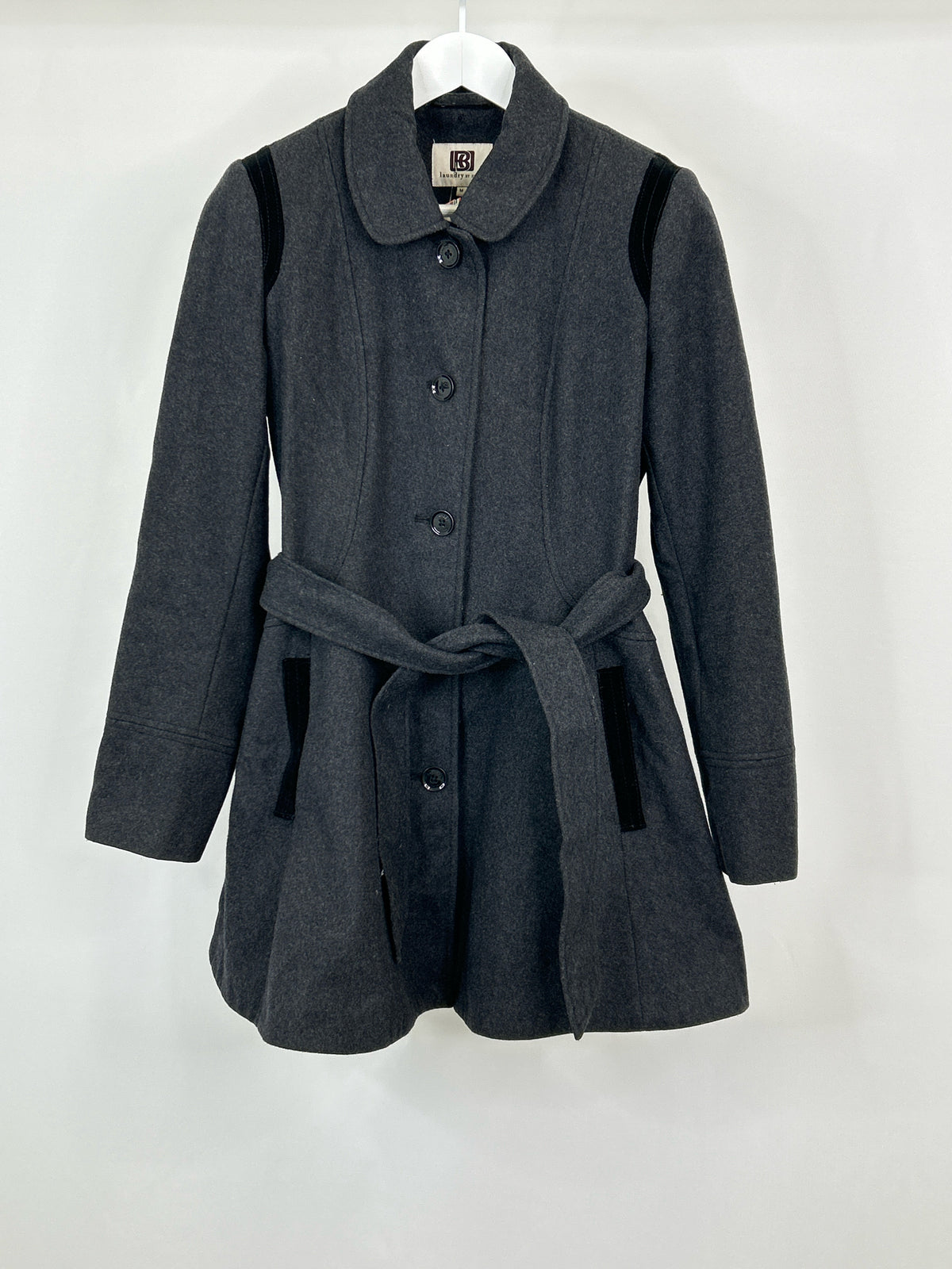 LAUNDRY BY DESIGN Size M Charcoal Women Coat