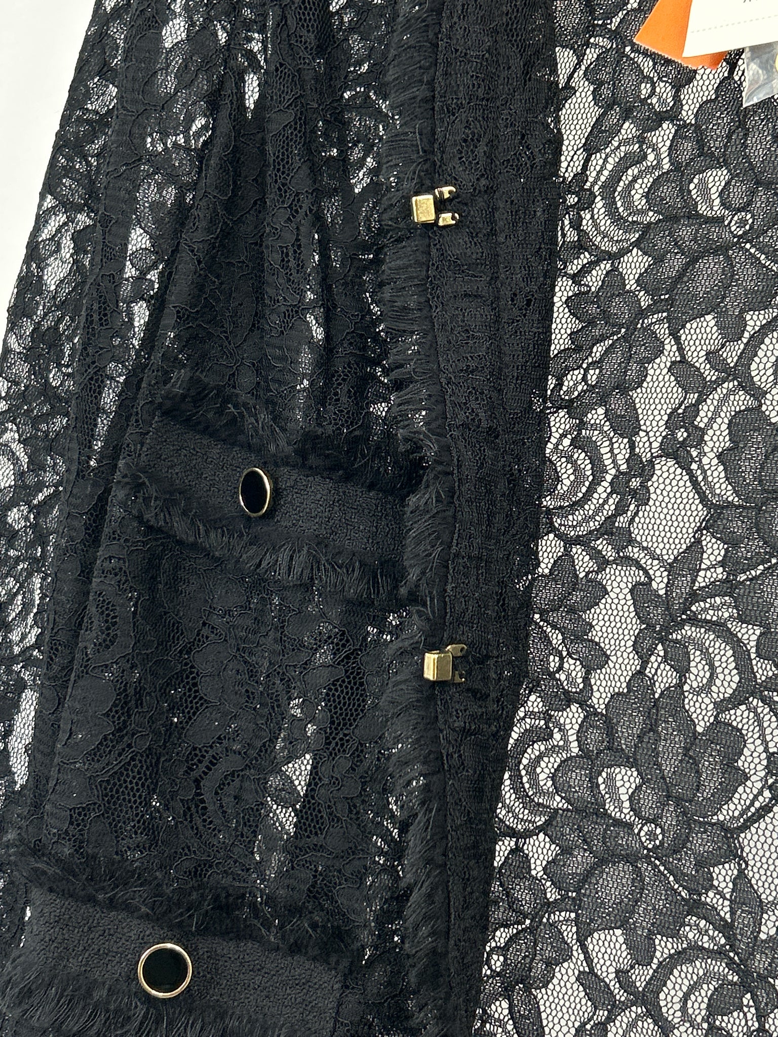 ANNE KLEIN Size 14 Black Lace Women Jacket NWT