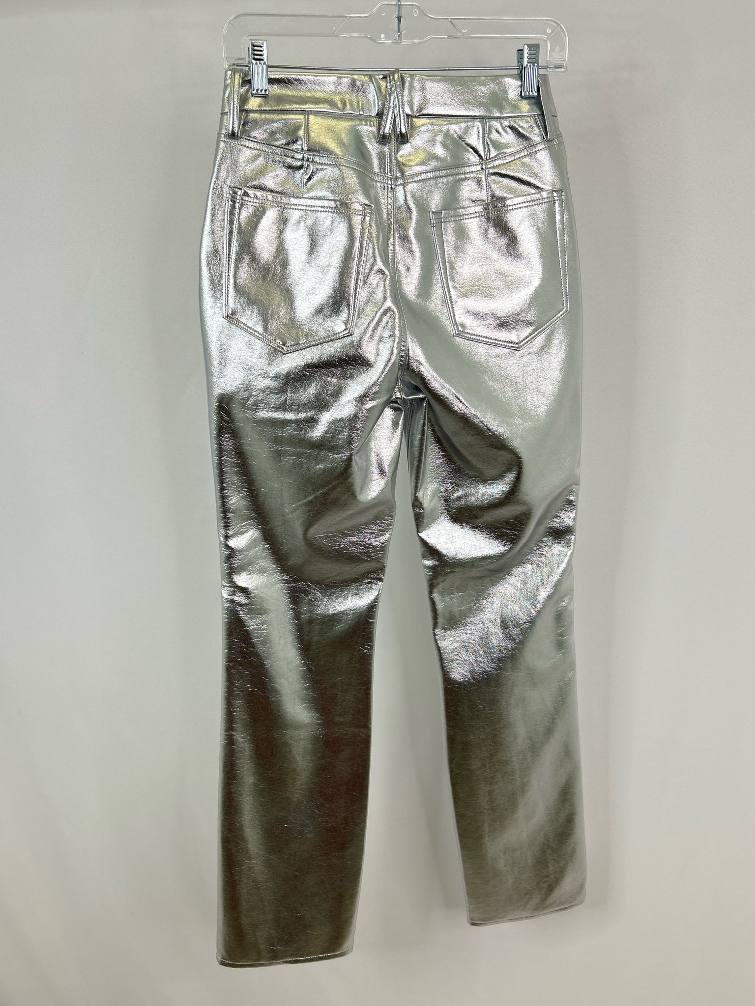 GOOD AMERICAN Size 2/26 Silver Women Pants NWT
