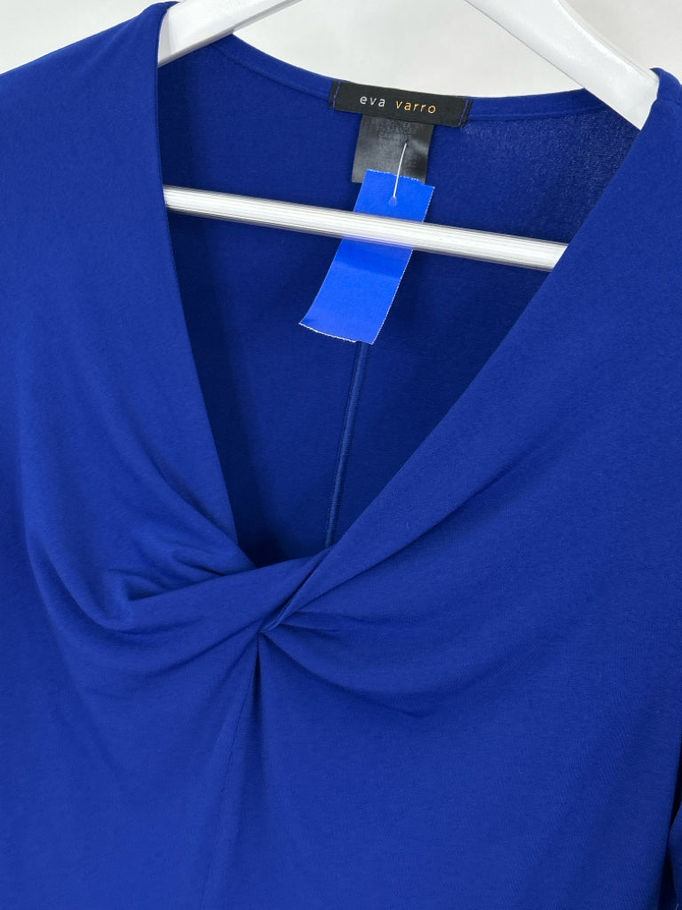 EVA VARRO Size L Royal Blue Women's Top